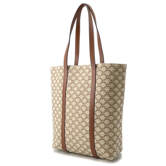 CELINE museum bag TriompheCanvas/Leather Natural/Tan 194542 - Picture 2 of 16
